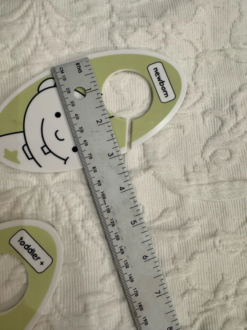 Baby Toddler Padded Floral Fabric Hangers Green - Lot of 11 Size dividers